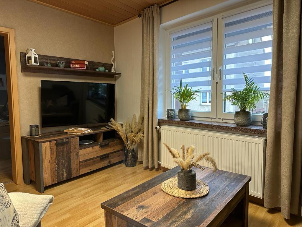 Christels Ferienwohnung 2 In Thale Mit Ueberdachter Terrasse, Kueche Mit Tv & Geschirrspueler エクステリア 写真